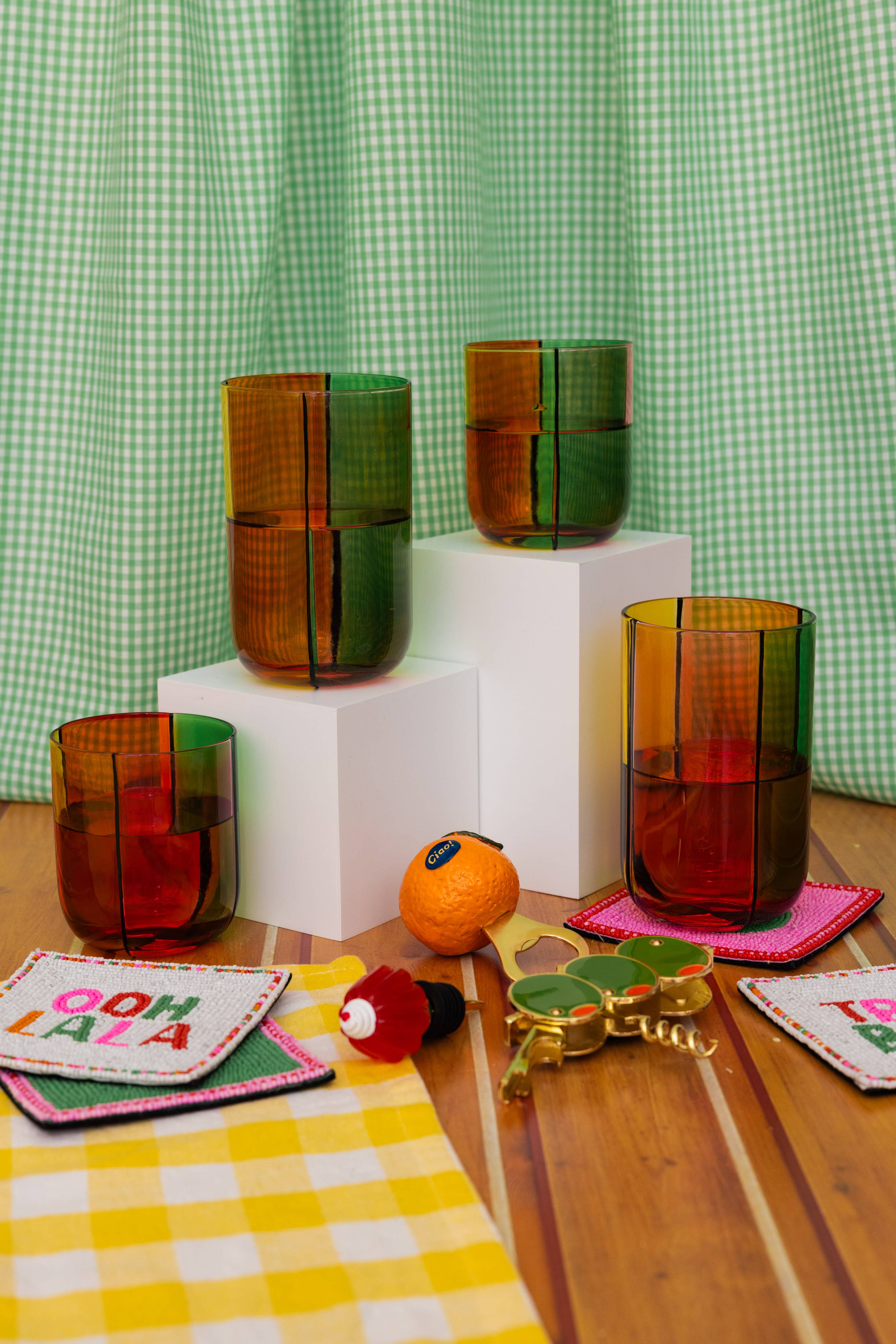 Ban.do - Vente Verres à cocktail/alcool - Verres à whisky, Colorblock