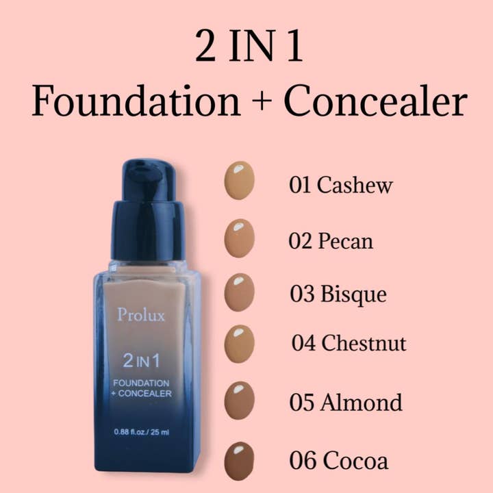 Efon International Corp. - Wholesale Foundation - 2 In 1 Foundation And Concealer Flawless Skin In One Step