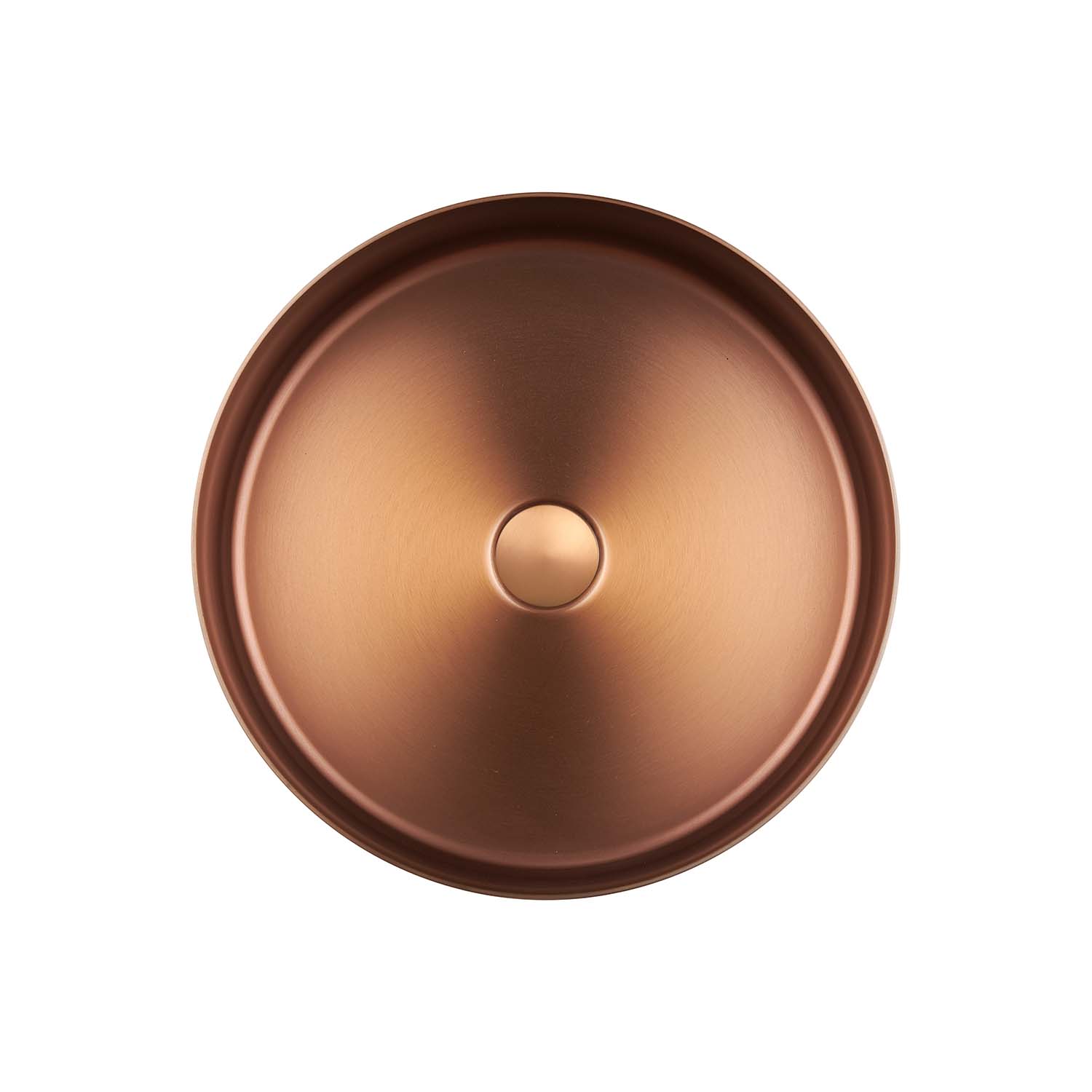 Stilform Handels GmbH - Wholesale Decorative Plate/Dish/Bowl - Park washbasin in brushed copper made of the finest stainless steel as a countertop washbasin without tap hole 400 x 400 x 145 mm5