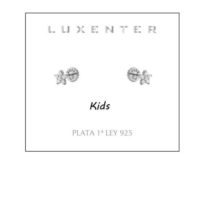 Luxenter - Wholesale Stud/Post Earrings - Pendientes Luxenter de Plata de Ley 925 con Circonita Brillante acabados en rodio - Anba3