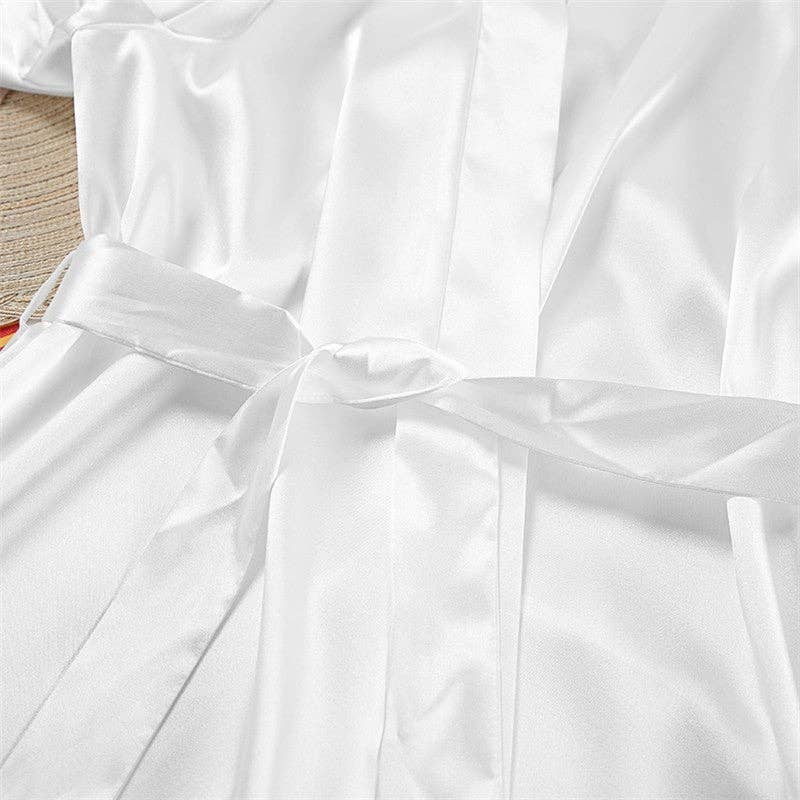 BLANC Ensemble 2 pièces : mini-robe à bretelles spaghetti et pyjama à manches plumes en vente sur Faire7