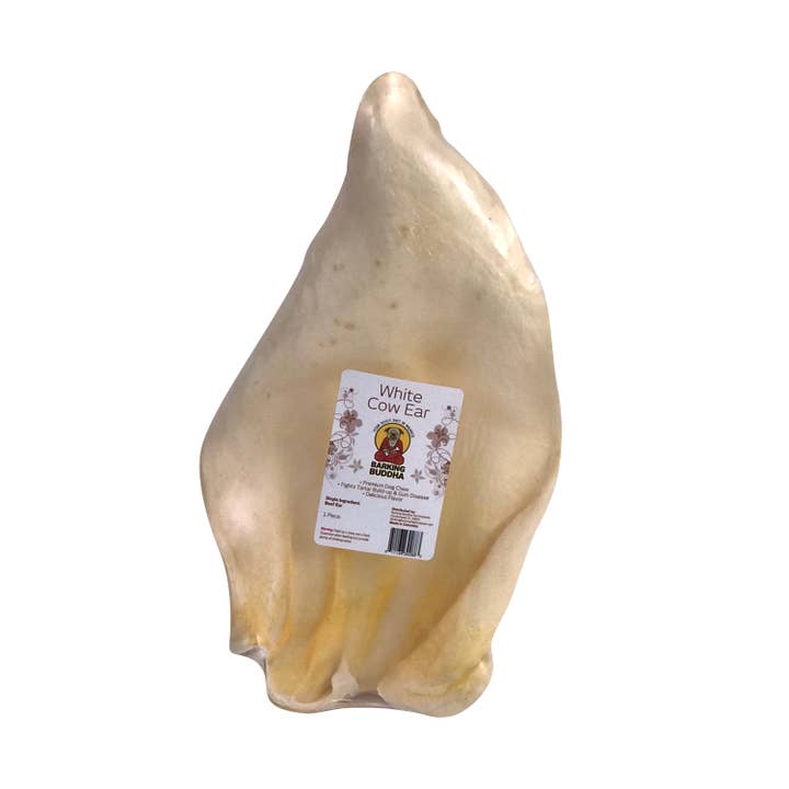 Barking Buddha White Cow Ears for wholesale by Natural Cravings Pet Treats LLC