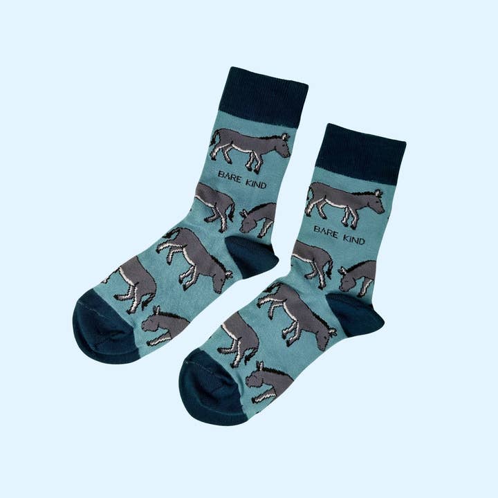 Æselstrømper | Bambus sokker | Blå sokker | Farm Socks for engroshandel hos Bare Kind Socks
