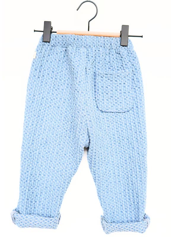 Dondertje - Wholesale Pants - Kids - Leon waffle denim pants1