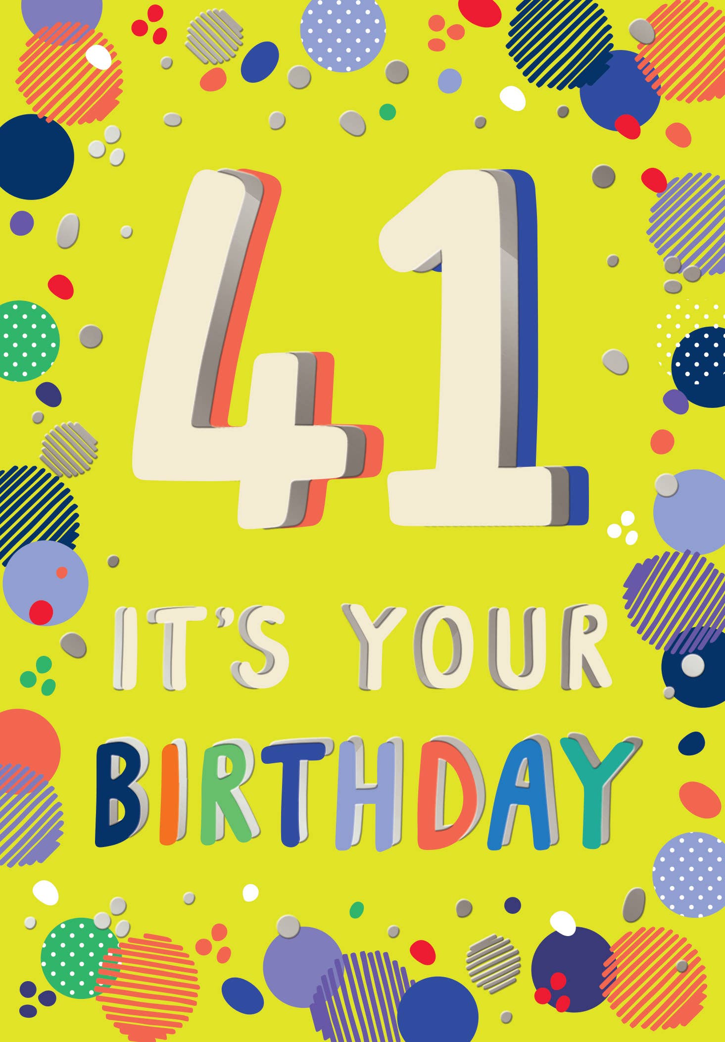 Piccadilly Greetings – wholesale Birthday card – Milestone Age Birthday Card, Age 41, Age 410