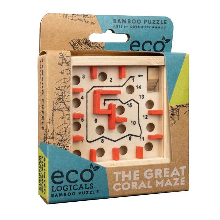 Project Genius - Wholesale Puzzle - Kids - The Great Coral Maze -Ecologiclas Bamboo Maze4