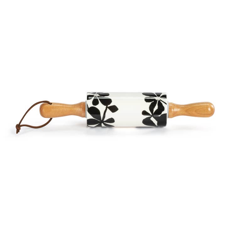 Bold Floral Ceramic Rolling Pin - 9in for wholesale by DEMDACO
