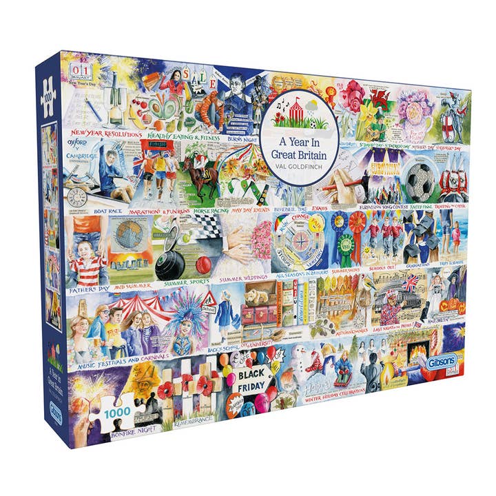 A Year in Great Britain 1000 Piece Jigsaw Puzzle for wholesale by Gibsons Games Ltd