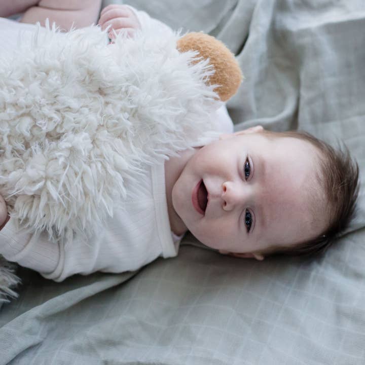 Zoe Sage - Wholesale Swaddle - Baby - Organic Cotton Muslin Swaddle Wrap 120cm | Sage Green