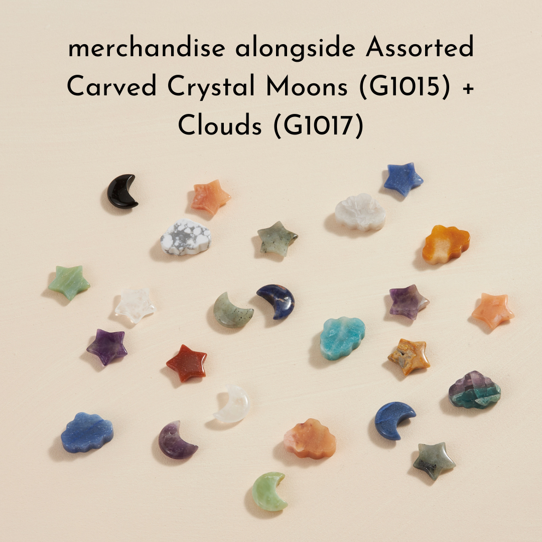 GeoCentral - Wholesale Spiritual Stone/Crystal - Assorted Carved Crystal Stars - 36 pcs ⭐5