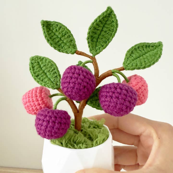 PinkLadyWorkshop – wholesale Konstgjorda blommor – Handgjort virkat avokadoträd4