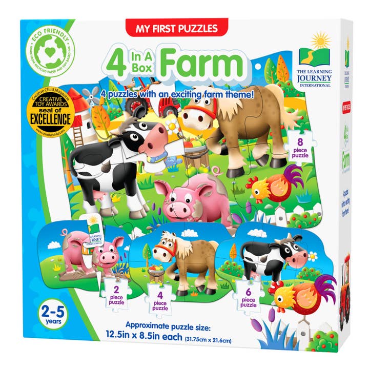 The Learning Journey - Vente Puzzle – enfant - Mes premiers ensembles de puzzles 4 dans une boîte - Farm2