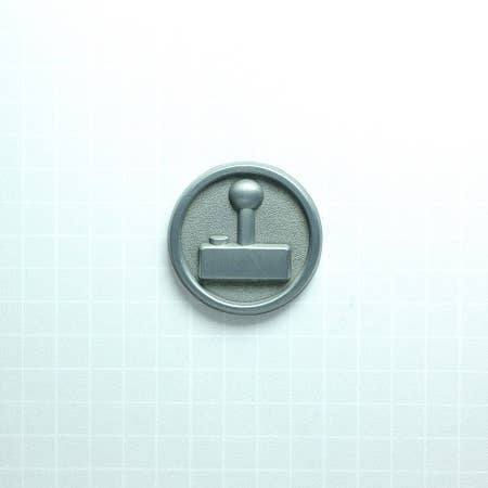 Retro Joystick Antique Silver Enamel Pin for wholesale by 1980who