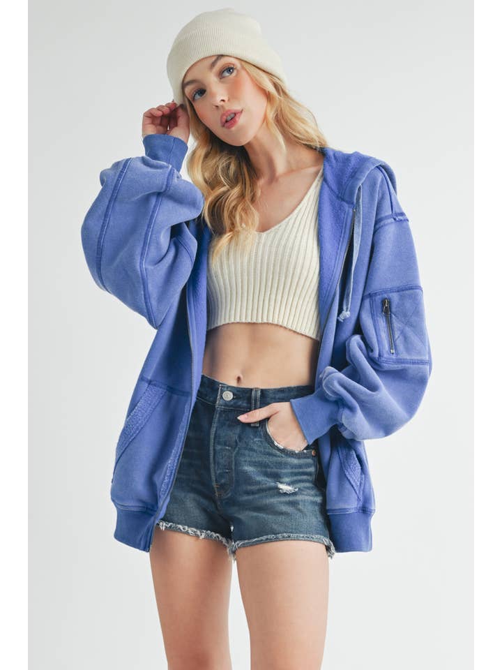 AEMI + CO - Wholesale Jacket - Women's - 5131EK Fiori Hoodie Jacket 2