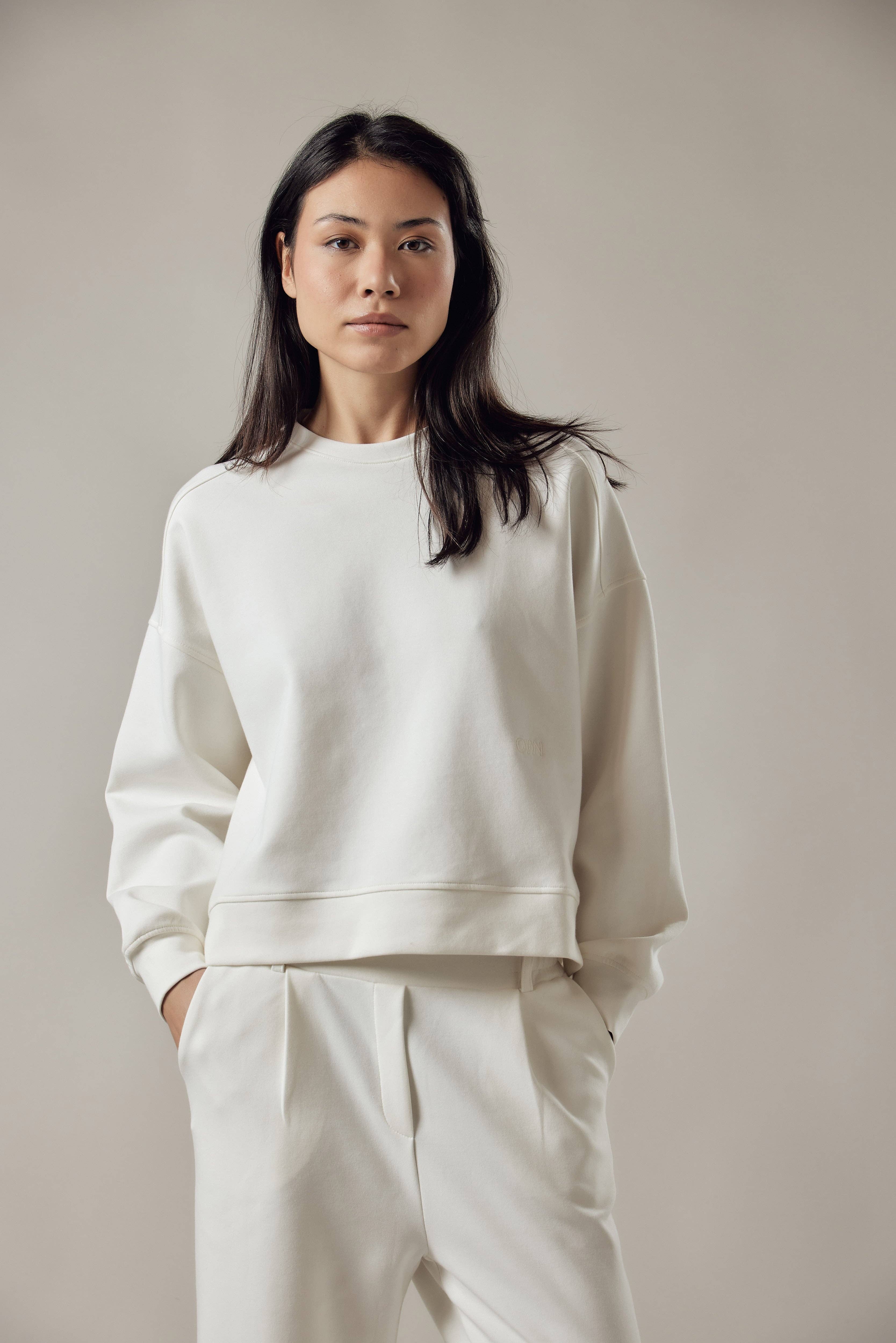 OWN OFF WITH NATURE - Wholesale Sweatshirt - Women's - Loose Fit Crew Neck Sweatshirt in Interlock0