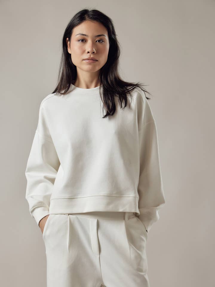 OWN OFF WITH NATURE - Wholesale Sweatshirt - Women's - Loose Fit Crew Neck Sweatshirt in Interlock