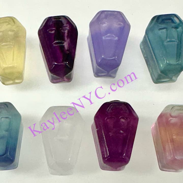 KayleeNYC - Wholesale Spiritual Stone/Crystal - Mini Candy Fluorite Halloween Carvings Crystal (Copy)