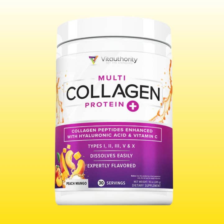 Multi-Collagen Protein Powder: Peach Mango, Skin-Bone Health for wholesale by Vitauthority