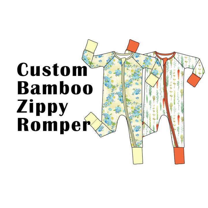 Op maat gemaakte bamboe babyslaapzak met ritssluiting in bundel van 2 prints 2 voor wholesale door Blue Sea Clothing
