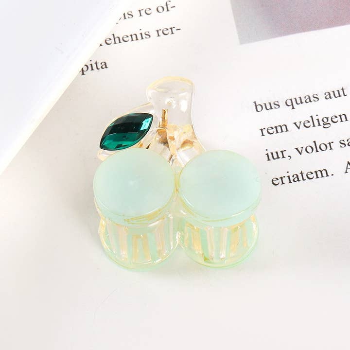 JOSSLYN by wall to wall - Wholesale Hair Clip - Women's - CHERRY DESIGNED HAIR CLAW CLIPS | 40H983