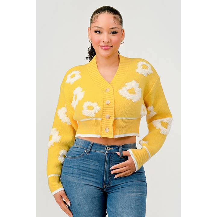 CROP KNIT CARDIGAN for wholesale by DORCAS