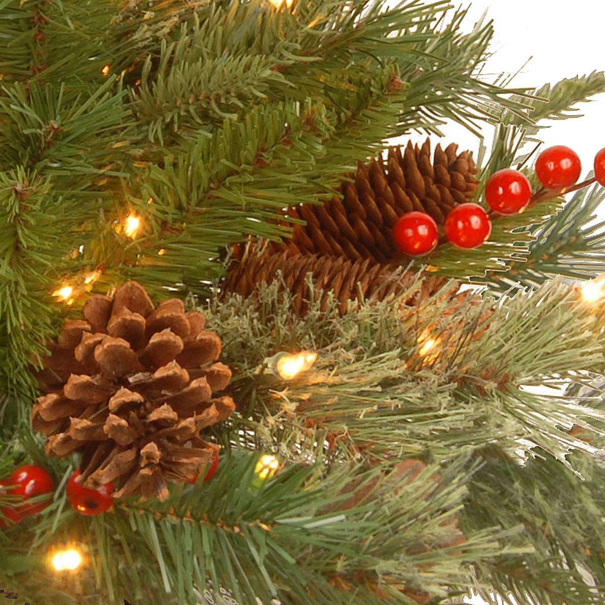 National Tree Company - Wholesale Artificial Plant - 18 in. Colonial Fir Urn Filler with LED Lights2