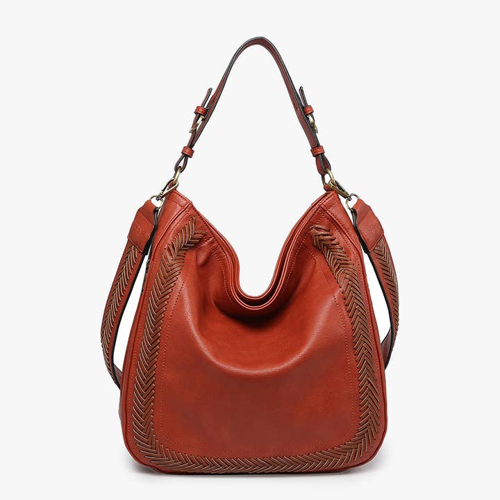 Jen & Co. - Wholesale Shoulder Bag - Women's - M2049A Aris Hobo w/ Whipstitch Strap