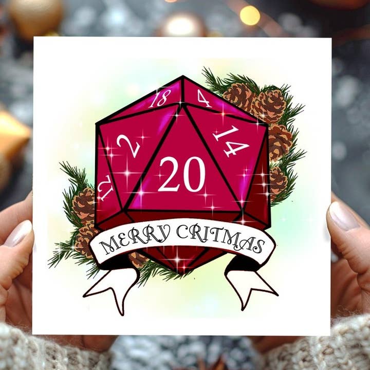 Fröhliche Critmas DnD Weihnachtskarte für den Großhandel von Resplendent Aurora
