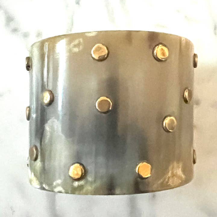 Erik & Mike - Wholesale Cuff Bracelet - Natural Horn Cuff with brass 1