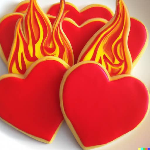 Sugar Beez - Wholesale Cookie - Hearts and Flame Cookies1