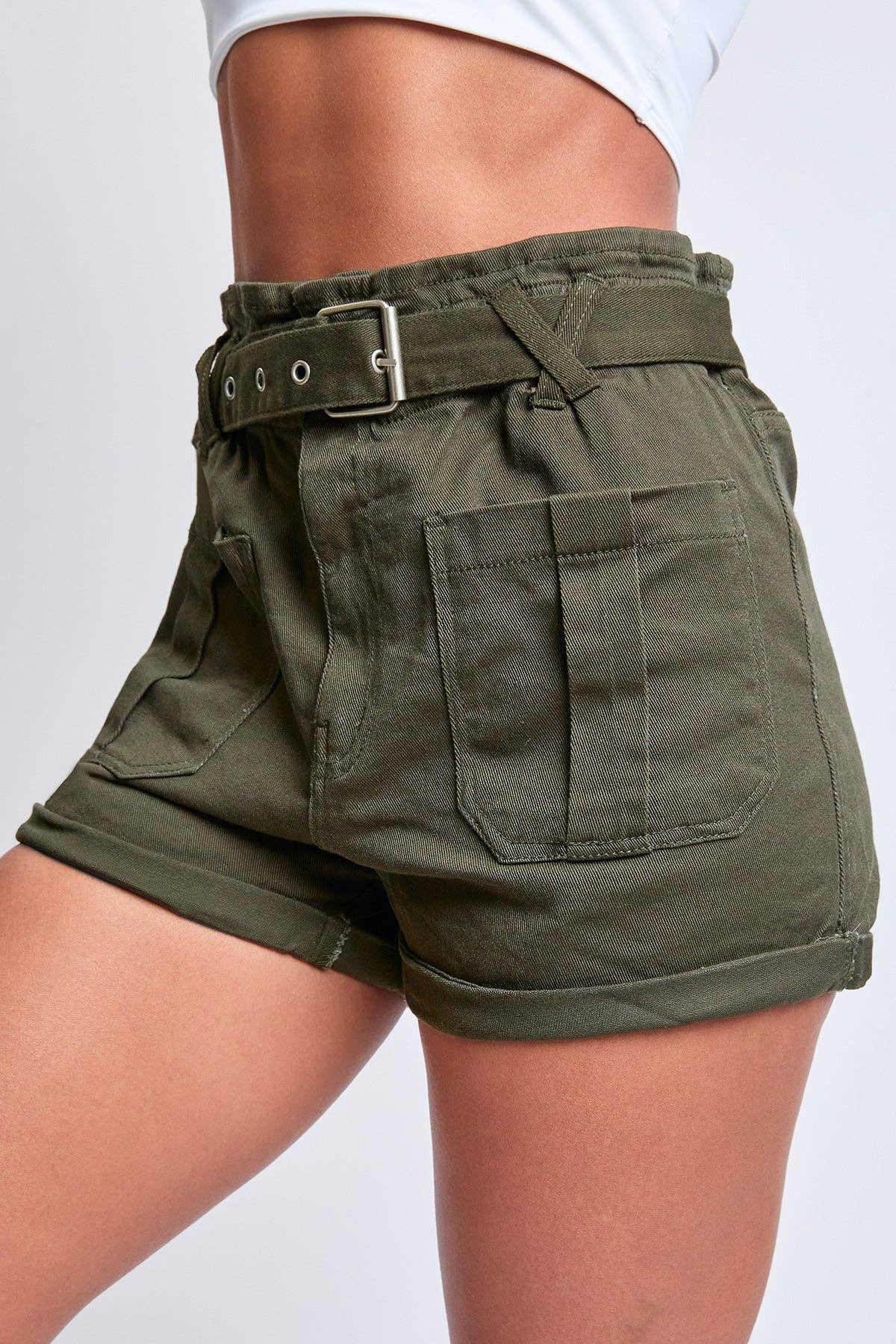 Dkoli Women's Belted Paperbag Waist Shorts-S292689 for wholesale on Faire1