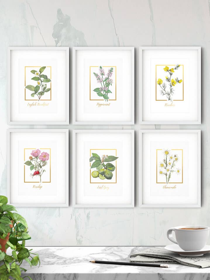 Tea Lovers Kollektion - Set om 6 för wholesale av Heather Victoria Design