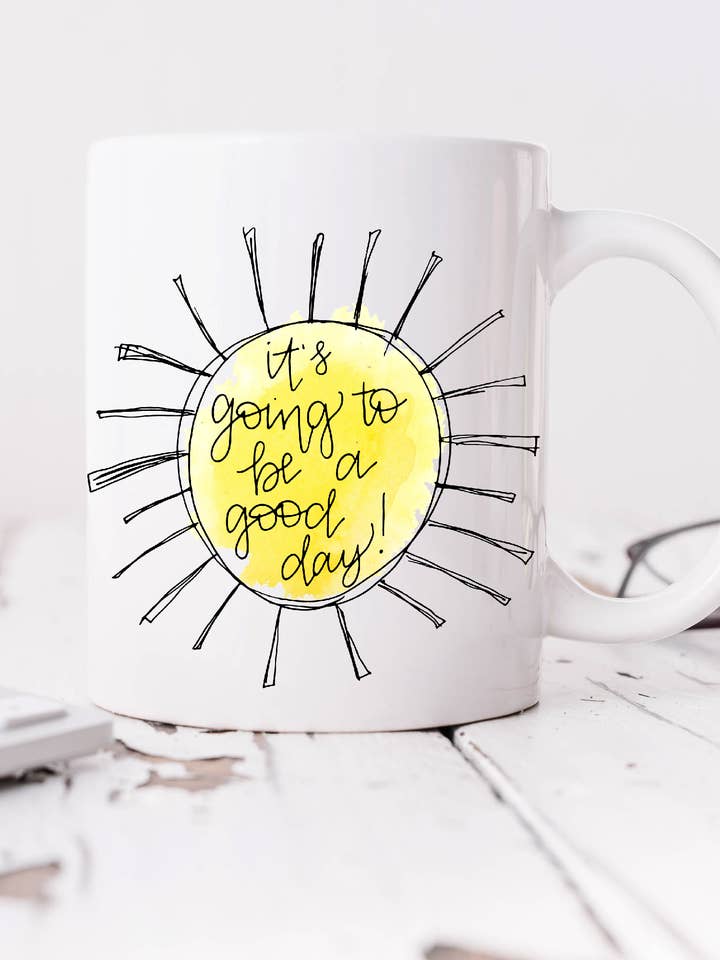 Det kommer att bli en bra dag Sun mugg för wholesale av Krafty Inc
