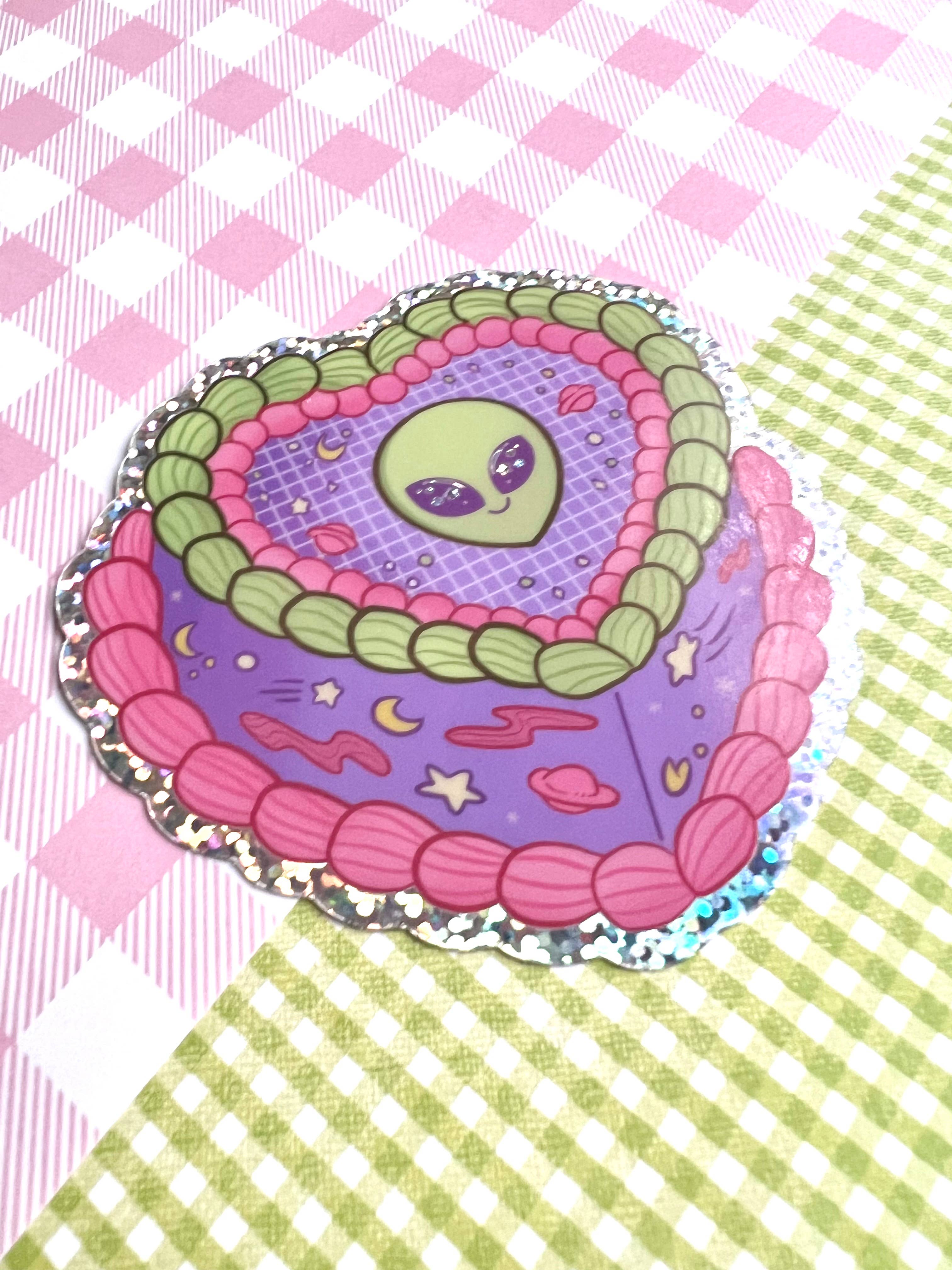 Fox and Brambles - Wholesale Sticker - Alien Cake Glitter Sticker1