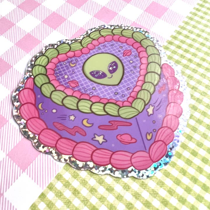 Fox and Brambles - Wholesale Sticker - Alien Cake Glitter Sticker1