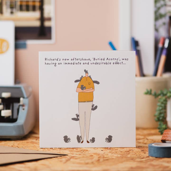 Not at all Jack - Wholesale Everyday Greeting Card - Buried acorns greeting card1