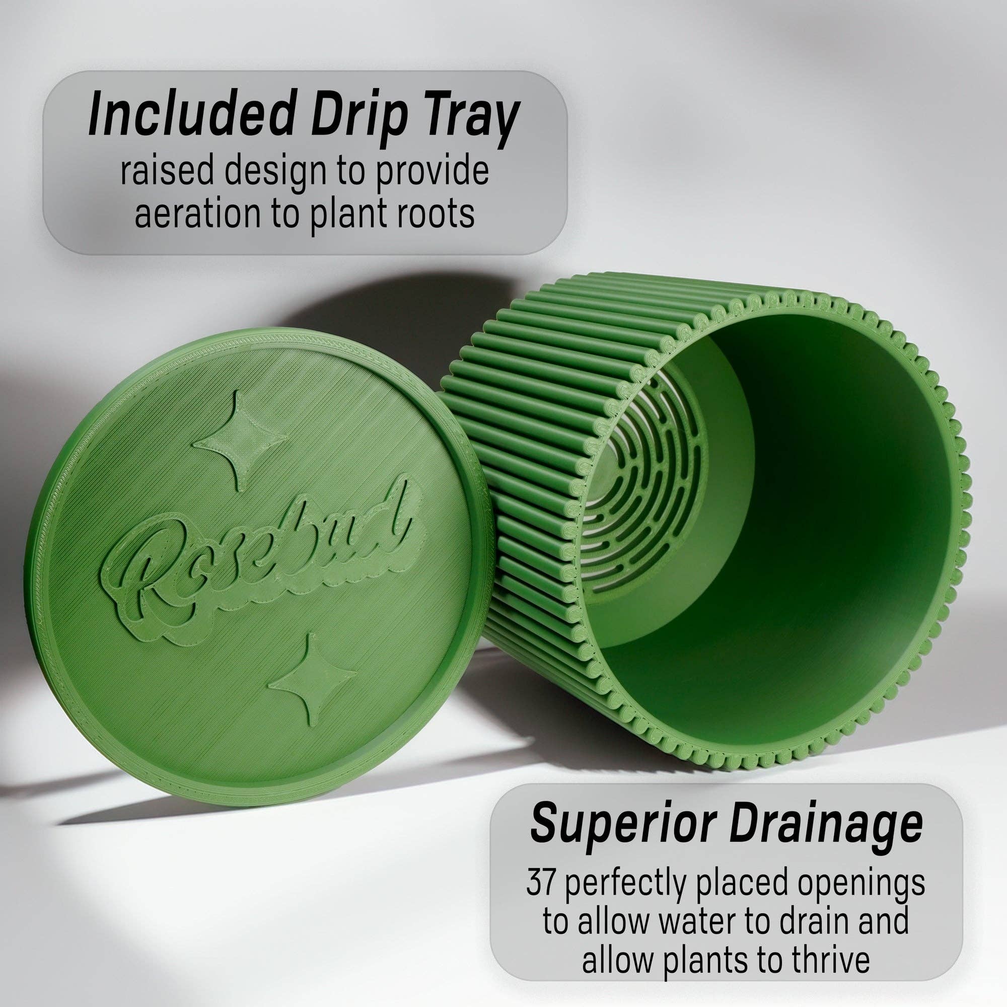 Rosebud Homegoods – wholesale Kruka – Planteringskärl med ribbor från mitten av århundradet4