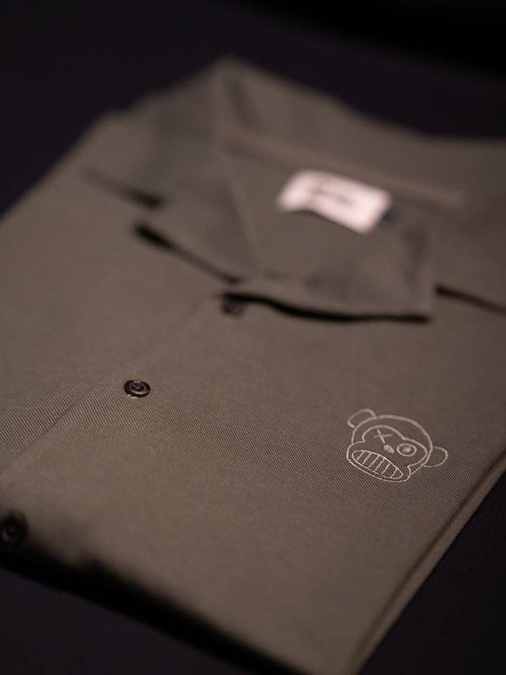 Unisex Shirt Pure Crazy B Crazy Monky Khaki Modern and Comfortable for wholesale on Faire