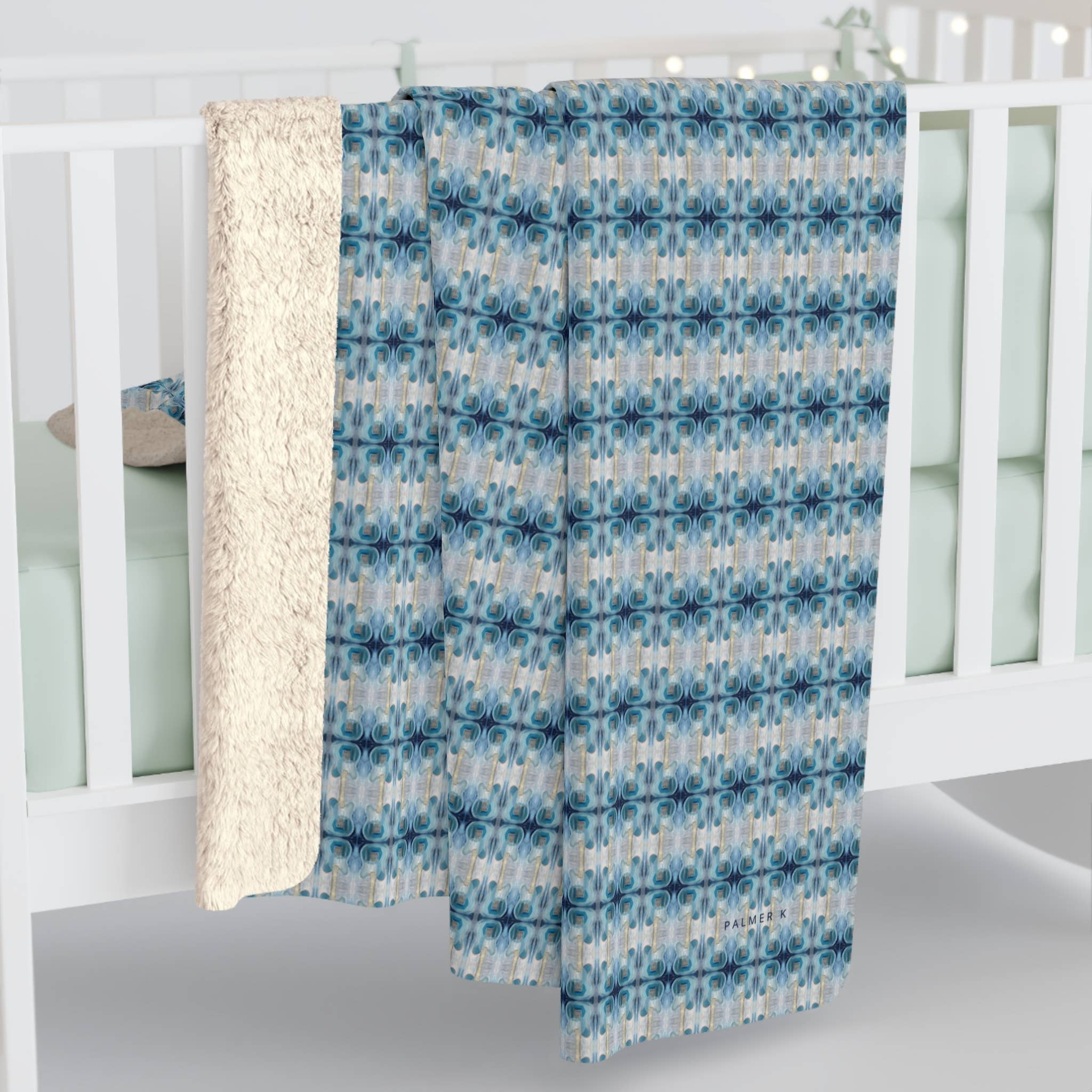 PALMER K Designs - Wholesale Throw Blanket - Sherpa Throw / Blanket: Blue Telecaster Guitars -MBS/P11