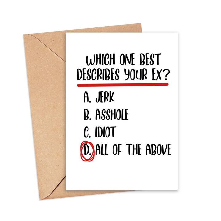 Décrivez votre carte Ex Breakup pour la vente par Saucy Avocado