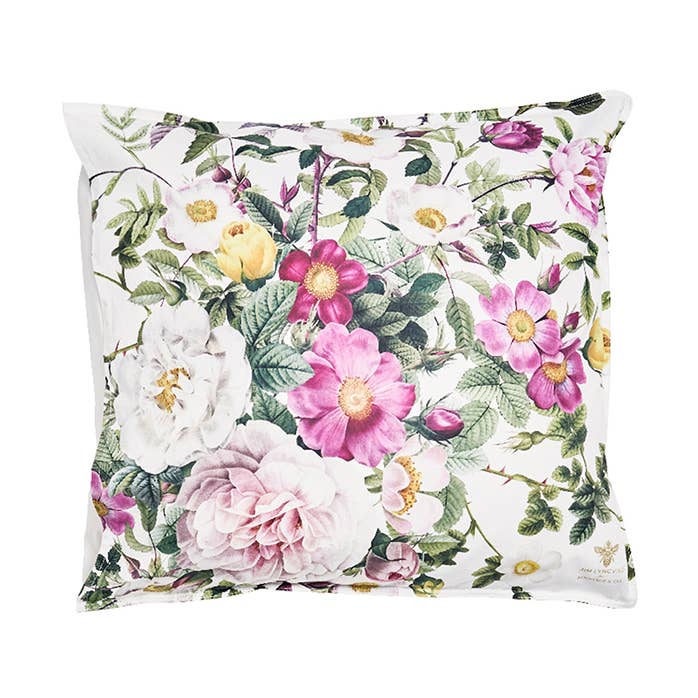 Taie d'oreiller supplémentaire Rose Flower Garden, 60 x 63 cm pour la vente par Koustrupco