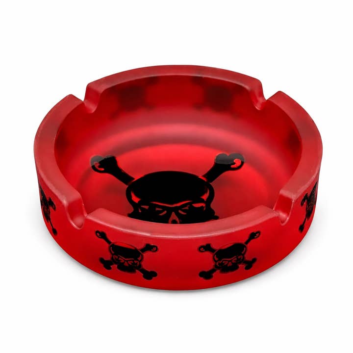 Cenicero de Cristal TMI Signature – Calavera Carmesí (4,25 pulgadas) para venta al por mayor de Ted Miller Innovation