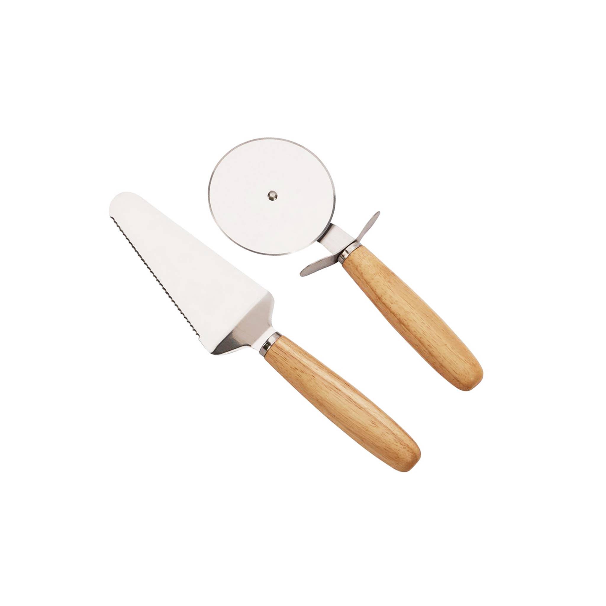 Creative Gifts International Inc. - Wholesale Cutting Board - 14" Wooden Pizza Board with Precision Cutting Wheel & Server4