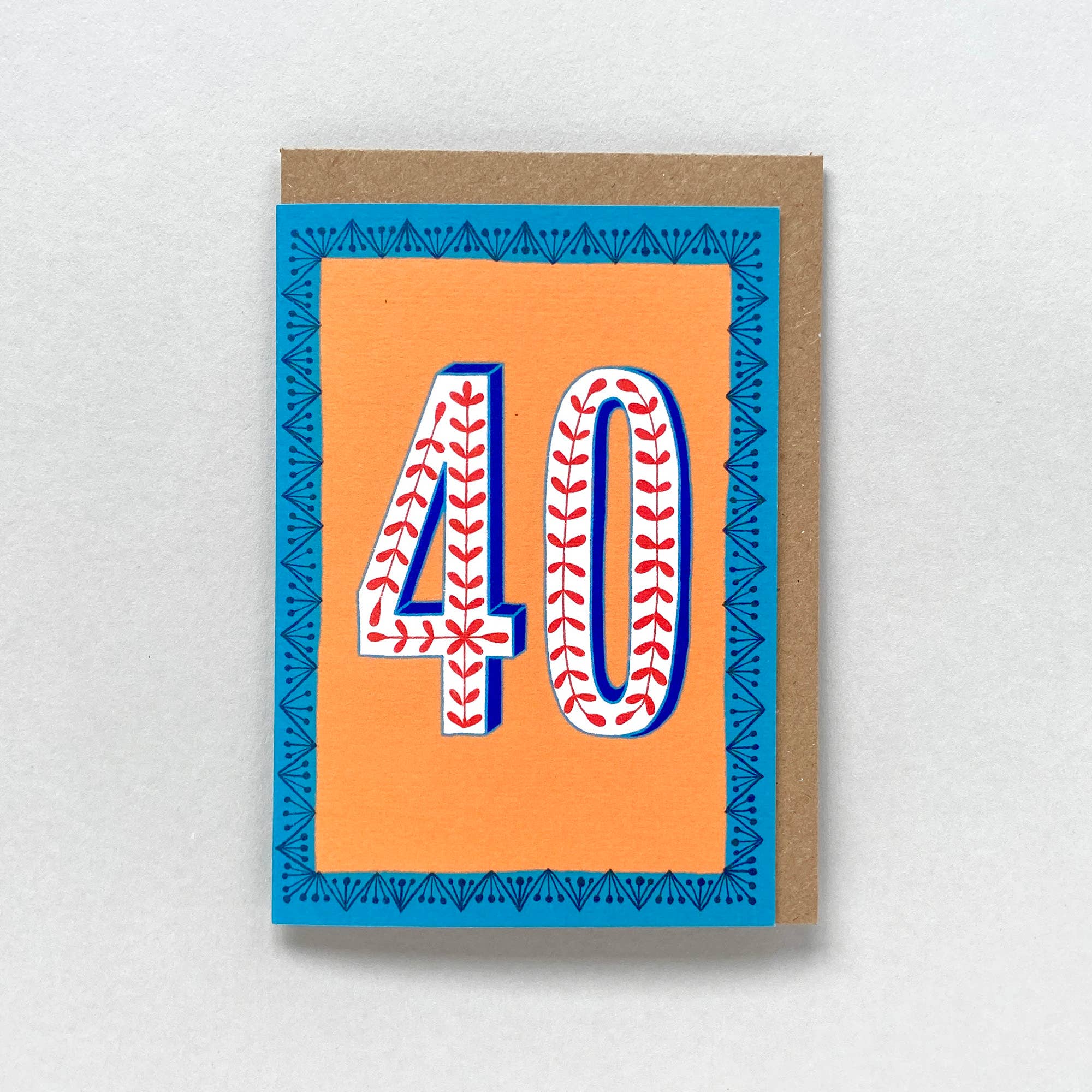 Maggie Magoo Designs - Wholesale Birthday Card - Greetings Card - Happy 40th Birthday Yellow