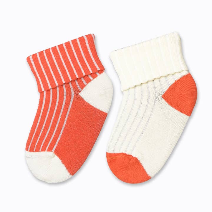 Toddler Combed Cotton Ribbed Turn Cuff 2-Pack Socks for wholesale by Sierra Socks