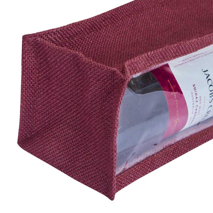ecojutebags - Wholesale Wine gift bag - Eco Jute Wine Bags – 6-Pack Durable Flat Handle Gift Totes4