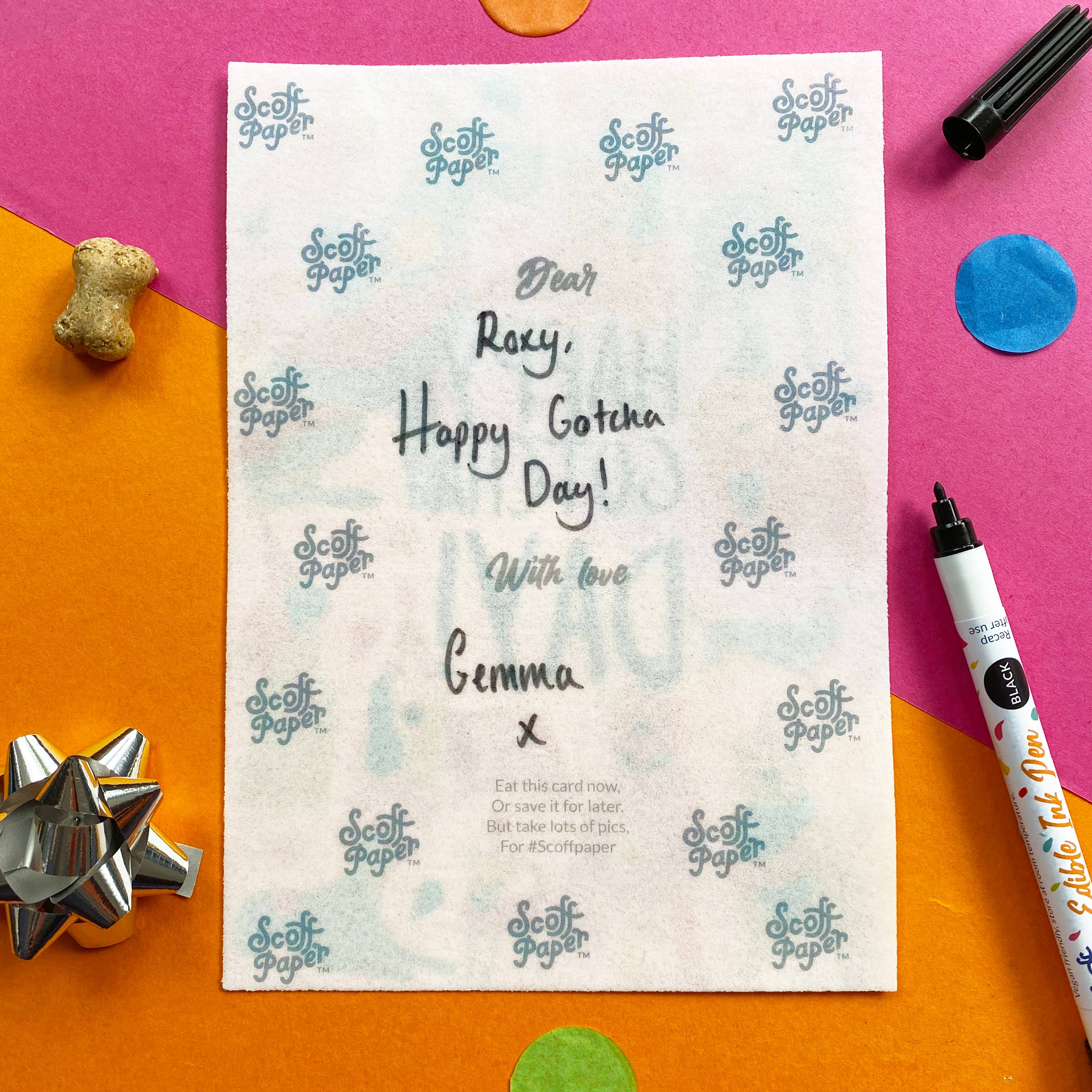 Scoff Paper – wholesale Pet treats – Dog – 🖊️ Edible Ink Pen – For Scoff Paper Cards1