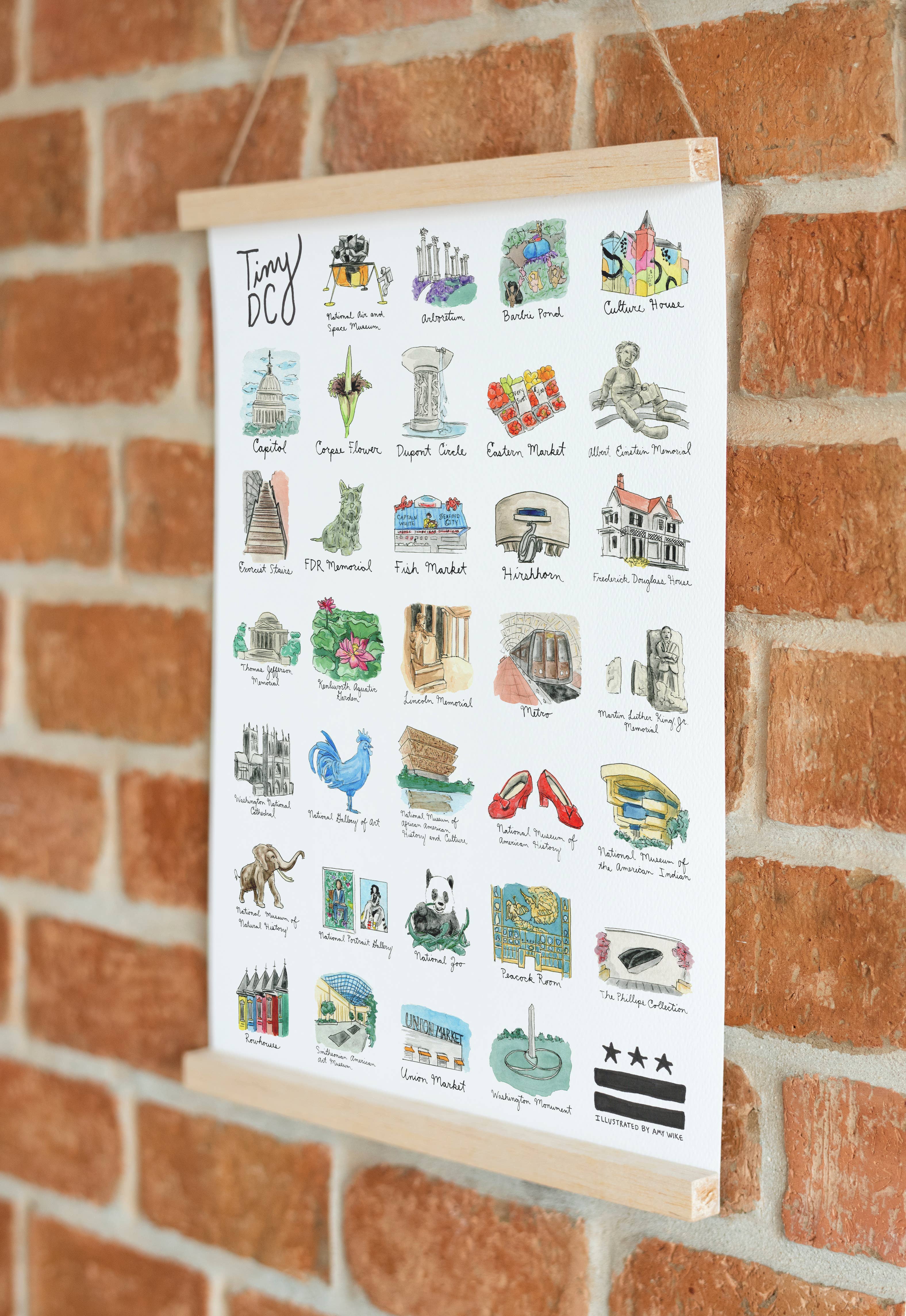 Amy Wike Illustration - Wholesale Poster - Tiny DC Poster2