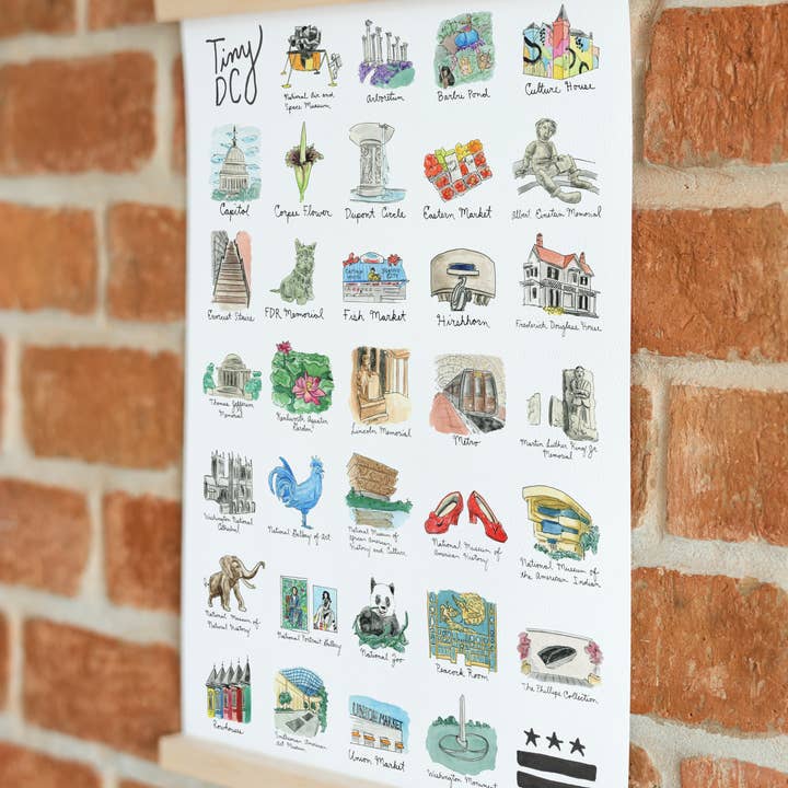 Amy Wike Illustration - Wholesale Poster - Tiny DC Poster2