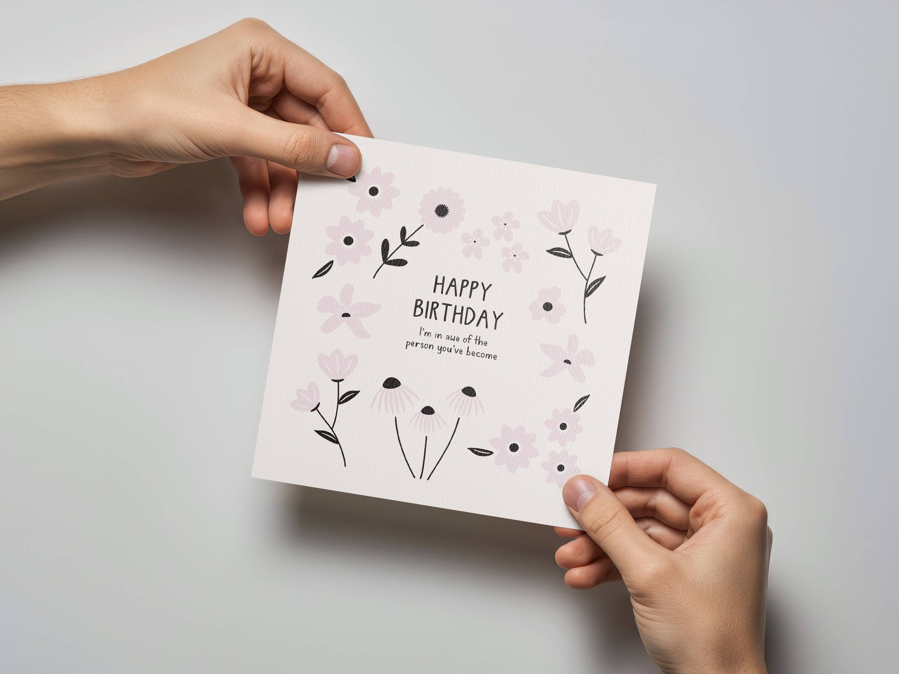 Kwohtations - Wholesale Birthday Card - In Awe of You Birthday Spring Flower Card2